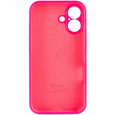 Чохол Silicone Case Full Camera Protective (AA) для Apple iPhone 16 (6.1") Рожевий / Barbie pink Чохол Silicone Case Full Camera Protective (AA) для Apple iPhone 16 (6.1") Рожевий / Barbie pink