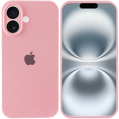 Чохол Silicone Case Full Camera Protective (AA) для Apple iPhone 16 (6.1") Рожевий / Light pink