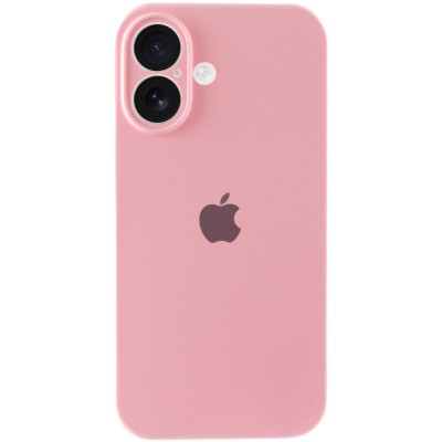Чохол Silicone Case Full Camera Protective (AA) для Apple iPhone 16 (6.1") Рожевий / Light pink