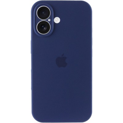Чохол Silicone Case Full Camera Protective (AA) для Apple iPhone 16 (6.1") Синій / Deep navy Чохол Silicone Case Full Camera Protective (AA) для Apple iPhone 16 (6.1") Синій / Deep navy