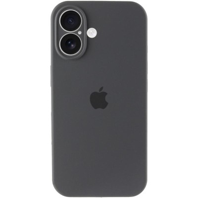 Чохол Silicone Case Full Camera Protective (AA) для Apple iPhone 16 (6.1") Сірий / Dark Gray Чохол Silicone Case Full Camera Protective (AA) для Apple iPhone 16 (6.1") Сірий / Dark Gray