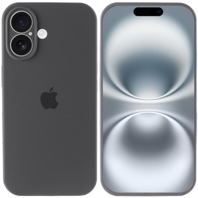 Чохол Silicone Case Full Camera Protective (AA) для Apple iPhone 16 (6.1") Сірий / Dark Gray Чохол Silicone Case Full Camera Protective (AA) для Apple iPhone 16 (6.1") Сірий / Dark Gray