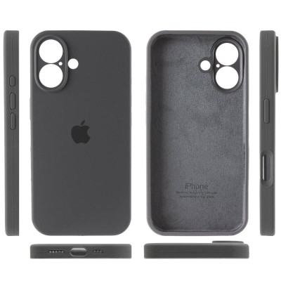 Чохол Silicone Case Full Camera Protective (AA) для Apple iPhone 16 (6.1") Сірий / Dark Gray Чохол Silicone Case Full Camera Protective (AA) для Apple iPhone 16 (6.1") Сірий / Dark Gray