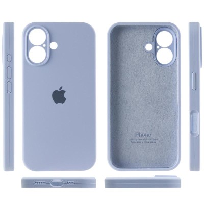 Чохол Silicone Case Full Camera Protective (AA) для Apple iPhone 16 Plus (6.7") Блакитний / Lilac Blue Чохол Silicone Case Full Camera Protective (AA) для Apple iPhone 16 Plus (6.7") Блакитний / Lilac Blue