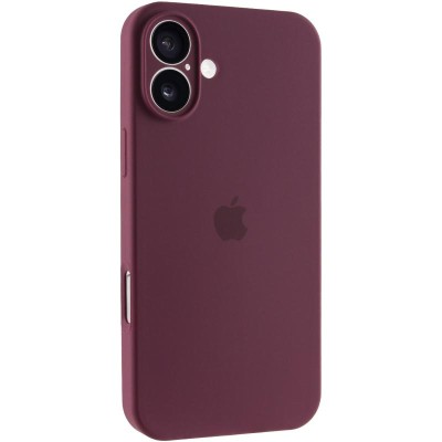 Чохол Silicone Case Full Camera Protective (AA) для Apple iPhone 16 Plus (6.7") Бордовий / Plum Чохол Silicone Case Full Camera Protective (AA) для Apple iPhone 16 Plus (6.7") Бордовий / Plum