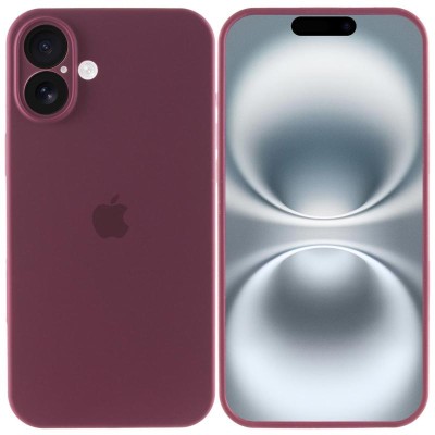 Чохол Silicone Case Full Camera Protective (AA) для Apple iPhone 16 Plus (6.7") Бордовий / Plum Чохол Silicone Case Full Camera Protective (AA) для Apple iPhone 16 Plus (6.7") Бордовий / Plum