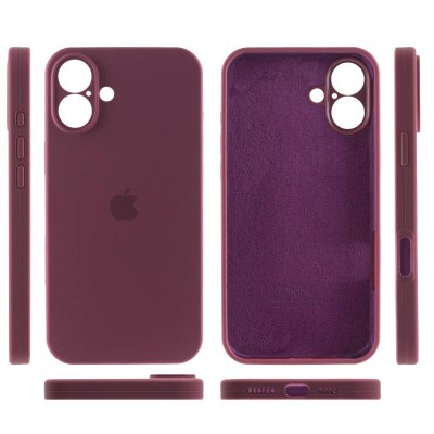 Чохол Silicone Case Full Camera Protective (AA) для Apple iPhone 16 Plus (6.7") Бордовий / Plum Чохол Silicone Case Full Camera Protective (AA) для Apple iPhone 16 Plus (6.7") Бордовий / Plum