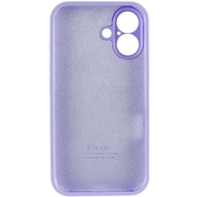 Чохол Silicone Case Full Camera Protective (AA) для Apple iPhone 16 Plus (6.7") Бузковий / Dasheen Чохол Silicone Case Full Camera Protective (AA) для Apple iPhone 16 Plus (6.7") Бузковий / Dasheen