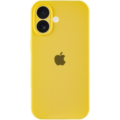 Чохол Silicone Case Full Camera Protective (AA) для Apple iPhone 16 Plus (6.7") Жовтий / Yellow Чохол Silicone Case Full Camera Protective (AA) для Apple iPhone 16 Plus (6.7") Жовтий / Yellow