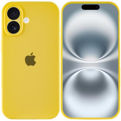 Чохол Silicone Case Full Camera Protective (AA) для Apple iPhone 16 Plus (6.7") Жовтий / Yellow Чохол Silicone Case Full Camera Protective (AA) для Apple iPhone 16 Plus (6.7") Жовтий / Yellow