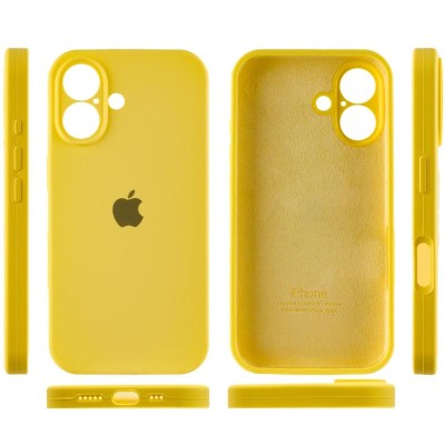 Чохол Silicone Case Full Camera Protective (AA) для Apple iPhone 16 Plus (6.7") Жовтий / Yellow Чохол Silicone Case Full Camera Protective (AA) для Apple iPhone 16 Plus (6.7") Жовтий / Yellow