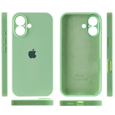 Чохол Silicone Case Full Camera Protective (AA) для Apple iPhone 16 Plus (6.7") Зелений / Pistachio Чохол Silicone Case Full Camera Protective (AA) для Apple iPhone 16 Plus (6.7") Зелений / Pistachio
