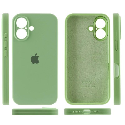 Чохол Silicone Case Full Camera Protective (AA) для Apple iPhone 16 Plus (6.7") М'ятний / Mint Чохол Silicone Case Full Camera Protective (AA) для Apple iPhone 16 Plus (6.7") М'ятний / Mint
