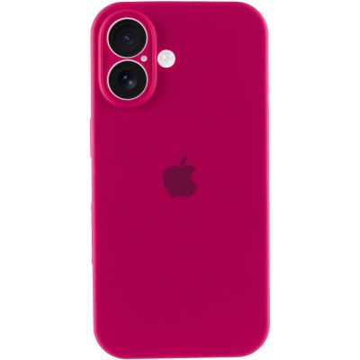 Чохол Silicone Case Full Camera Protective (AA) для Apple iPhone 16 Plus (6.7") Червоний / Rose Red Чохол Silicone Case Full Camera Protective (AA) для Apple iPhone 16 Plus (6.7") Червоний / Rose Red