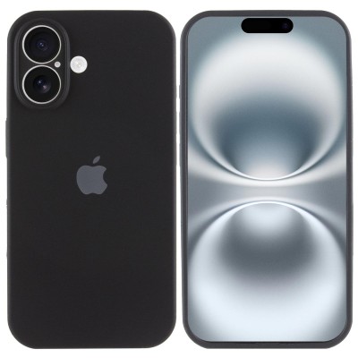Чохол Silicone Case Full Camera Protective (AA) для Apple iPhone 16 Plus (6.7") Чорний / Black Чохол Silicone Case Full Camera Protective (AA) для Apple iPhone 16 Plus (6.7") Чорний / Black