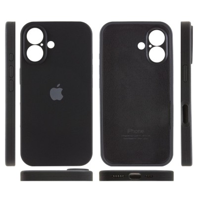 Чохол Silicone Case Full Camera Protective (AA) для Apple iPhone 16 Plus (6.7") Чорний / Black Чохол Silicone Case Full Camera Protective (AA) для Apple iPhone 16 Plus (6.7") Чорний / Black