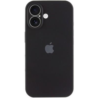 Чохол Silicone Case Full Camera Protective (AA) для Apple iPhone 16 Plus (6.7") Чорний / Black Чохол Silicone Case Full Camera Protective (AA) для Apple iPhone 16 Plus (6.7") Чорний / Black