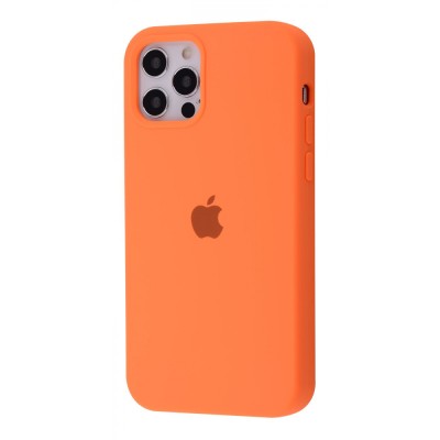 Чохол Silicone Case Full iPhone 12/12 Pro papaya