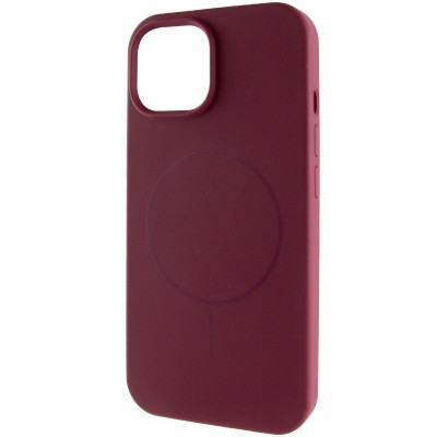 Чохол Silicone Case Full Protective (AA) NO LOGO with MagSafe для Apple iPhone 11 (6.1") Бордовий / Plum