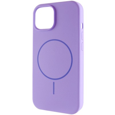 Чохол Silicone Case Full Protective (AA) NO LOGO with MagSafe для Apple iPhone 12 Pro / 12 (6.1") Бузковий / Dasheen