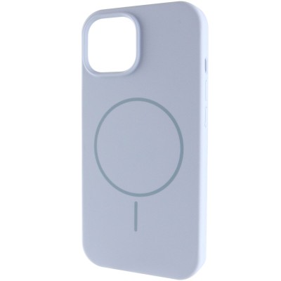 Чохол Silicone Case Full Protective (AA) NO LOGO with MagSafe для Apple iPhone 12 Pro Max (6.7") Блакитний / Lilac Blue