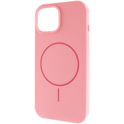 Чохол Silicone Case Full Protective (AA) NO LOGO with MagSafe для Apple iPhone 12 Pro Max (6.7") Рожевий / Light pink