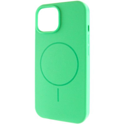 Чохол Silicone Case Full Protective (AA) NO LOGO with MagSafe для Apple iPhone 13 (6.1") Зелений / Spearmint