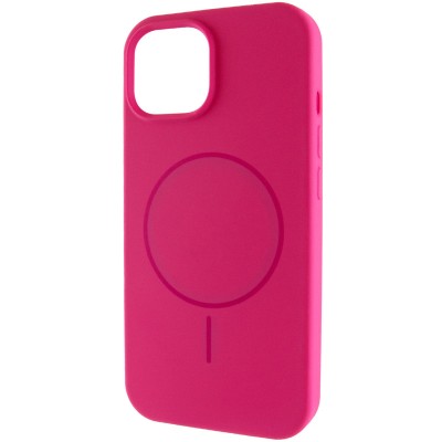 Чохол Silicone Case Full Protective (AA) NO LOGO with MagSafe для Apple iPhone 13 (6.1") Малиновий / Dragon Fruit