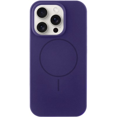Чохол Silicone Case Full Protective (AA) NO LOGO with MagSafe для Apple iPhone 14 Pro (6.1") Фіолетовий / Elderberry