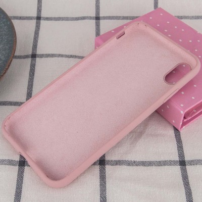 Чохол Silicone Case Full Protective (AA) NO LOGO для Apple iPhone XR (6.1") Рожевий / Pink Sand