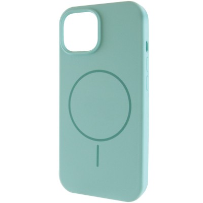 Чохол Silicone Case Full Protective (AA) NO LOGO with MagSafe для Apple iPhone 15 (6.1") Бірюзовий / Light Turquoise Чохол Silicone Case Full Protective (AA) NO LOGO with MagSafe для Apple iPhone 15 (6.1") Бірюзовий / Light Turquoise