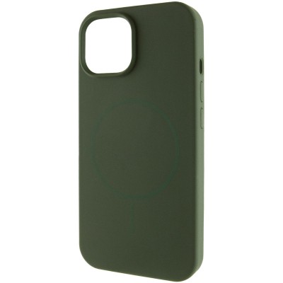 Чохол Silicone Case Full Protective (AA) NO LOGO with MagSafe для Apple iPhone 15 (6.1") Зелений / Cyprus Green Чохол Silicone Case Full Protective (AA) NO LOGO with MagSafe для Apple iPhone 15 (6.1") Зелений / Cyprus Green