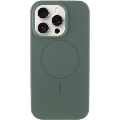 Чохол Silicone Case Full Protective (AA) NO LOGO with MagSafe для Apple iPhone 15 Pro Max (6.7") Зелений / Pine green Чохол Silicone Case Full Protective (AA) NO LOGO with MagSafe для Apple iPhone 15 Pro Max (6.7") Зелений / Pine green