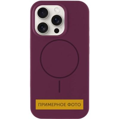 Чохол Silicone Case Full Protective (AA) NO LOGO with MagSafe для Apple iPhone 16 (6.1") Бордовий / Plum Чохол Silicone Case Full Protective (AA) NO LOGO with MagSafe для Apple iPhone 16 (6.1") Бордовий / Plum
