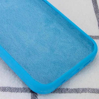 Чохол Silicone Case Full Protective (AA) NO LOGO для Apple iPhone 15 Pro (6.1") Блакитний / Blue