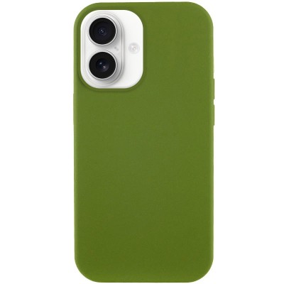 Чохол Silicone Case Full Protective (AA) NO LOGO для Apple iPhone 16 (6.1") Зелений / Dark Olive Чохол Silicone Case Full Protective (AA) NO LOGO для Apple iPhone 16 (6.1") Зелений / Dark Olive