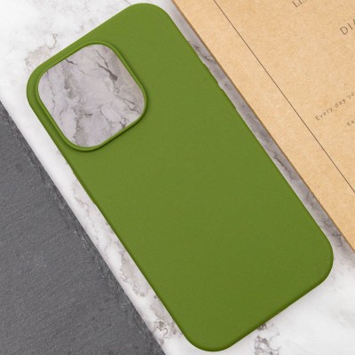 Чохол Silicone Case Full Protective (AA) NO LOGO для Apple iPhone 16 (6.1") Зелений / Dark Olive Чохол Silicone Case Full Protective (AA) NO LOGO для Apple iPhone 16 (6.1") Зелений / Dark Olive