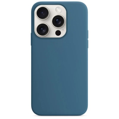 Чохол Silicone Case Full Protective (AA) NO LOGO для Apple iPhone 16 Pro (6.3") Синій / Blue Jay Чохол Silicone Case Full Protective (AA) NO LOGO для Apple iPhone 16 Pro (6.3") Синій / Blue Jay