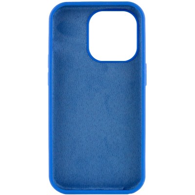 Чохол Silicone Case Full Protective (AA) NO LOGO для Apple iPhone 16 Pro (6.3") Синій / Capri Blue Чохол Silicone Case Full Protective (AA) NO LOGO для Apple iPhone 16 Pro (6.3") Синій / Capri Blue