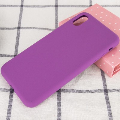 Чохол Silicone Case Full Protective (AA) NO LOGO для Apple iPhone X / XS (5.8") Фіолетовий / Grape Чохол Silicone Case Full Protective (AA) NO LOGO для Apple iPhone X / XS (5.8") Фіолетовий / Grape