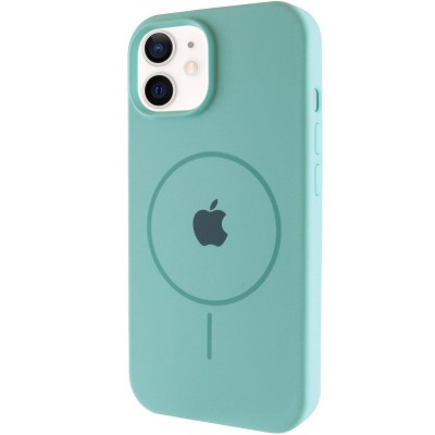 Чохол Silicone Case Full Protective (AA) with MagSafe для Apple iPhone 11 (6.1") Бірюзовий / Light Turquoise