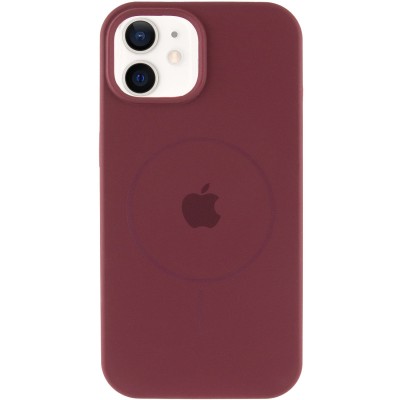 Чохол Silicone Case Full Protective (AA) with MagSafe для Apple iPhone 11 (6.1") Бордовий / Plum Чохол Silicone Case Full Protective (AA) with MagSafe для Apple iPhone 11 (6.1") Бордовий / Plum