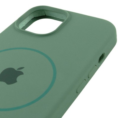 Чохол Silicone Case Full Protective (AA) with MagSafe для Apple iPhone 11 (6.1") Зелений / Pine green Чохол Silicone Case Full Protective (AA) with MagSafe для Apple iPhone 11 (6.1") Зелений / Pine green