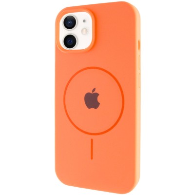 Чохол Silicone Case Full Protective (AA) with MagSafe для Apple iPhone 11 (6.1") Помаранчевий / Papaya Чохол Silicone Case Full Protective (AA) with MagSafe для Apple iPhone 11 (6.1") Помаранчевий / Papaya