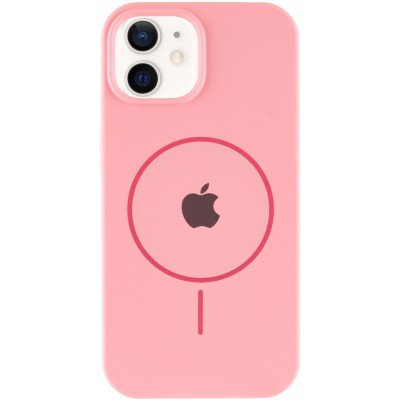 Чохол Silicone Case Full Protective (AA) with MagSafe для Apple iPhone 11 (6.1") Рожевий / Light pink