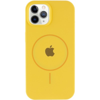 Чохол Silicone Case Full Protective (AA) with MagSafe для Apple iPhone 11 Pro (5.8") Жовтий / Yellow