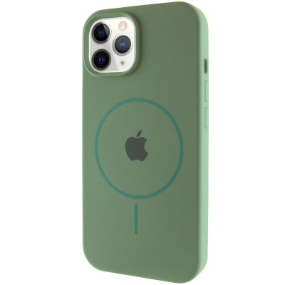 Чохол Silicone Case Full Protective (AA) with MagSafe для Apple iPhone 11 Pro (5.8") Зелений / Pine green Чохол Silicone Case Full Protective (AA) with MagSafe для Apple iPhone 11 Pro (5.8") Зелений / Pine green