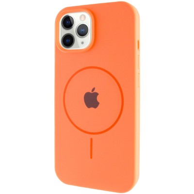 Чохол Silicone Case Full Protective (AA) with MagSafe для Apple iPhone 11 Pro (5.8") Помаранчевий / Papaya Чохол Silicone Case Full Protective (AA) with MagSafe для Apple iPhone 11 Pro (5.8") Помаранчевий / Papaya