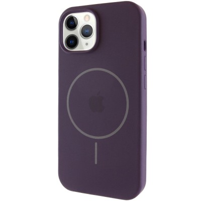 Чохол Silicone Case Full Protective (AA) with MagSafe для Apple iPhone 11 Pro (5.8") Фіолетовий / Elderberry
