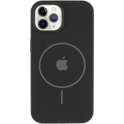 Чохол Silicone Case Full Protective (AA) with MagSafe для Apple iPhone 11 Pro (5.8") Чорний / Black